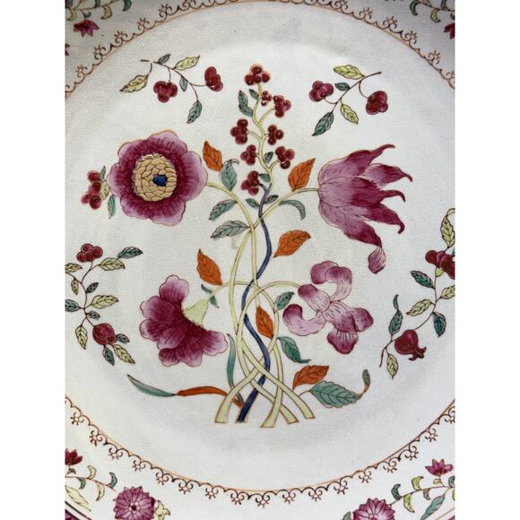 Vintage ORIENTAL ACCENT Canterbury Crackle Decorative Plate | 13 3/4" - Picture 3 of 15